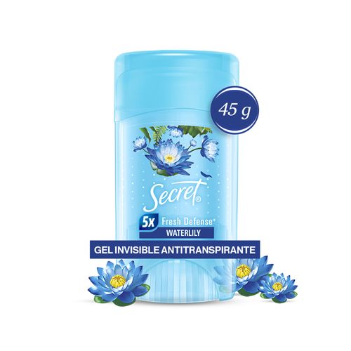 DESODORANTE SECRET GEL INVISIBLE WATERLILY 45GR