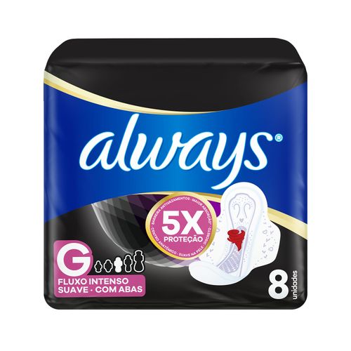 TOALLA FEMENINA ALWAYS NOCHES SUAVES CON ALAS 8UN