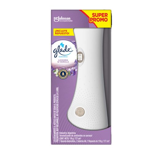 AROMATIZANTE GLADE AUTOMATICO LAVANDA Y VAINILLA 116GR