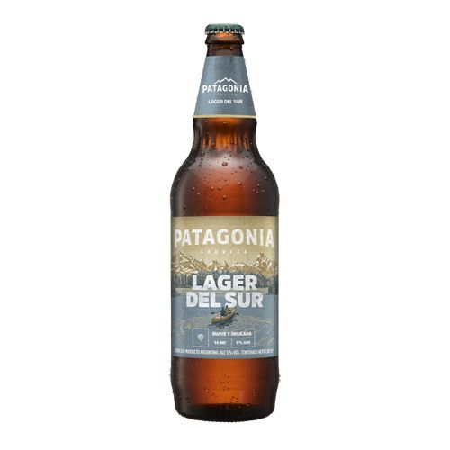 CERVEZA PATAGONIA LAGER DEL SUR BOTELLA DESCARTABLE 730ML