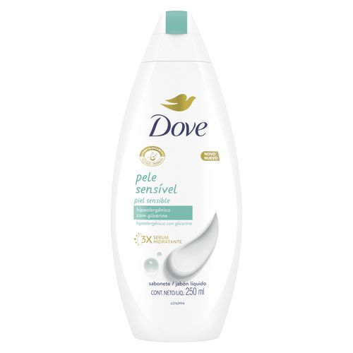 JABON DE TOCADOR DOVE PIEL SENSIBLE LIQUIDO 250ML