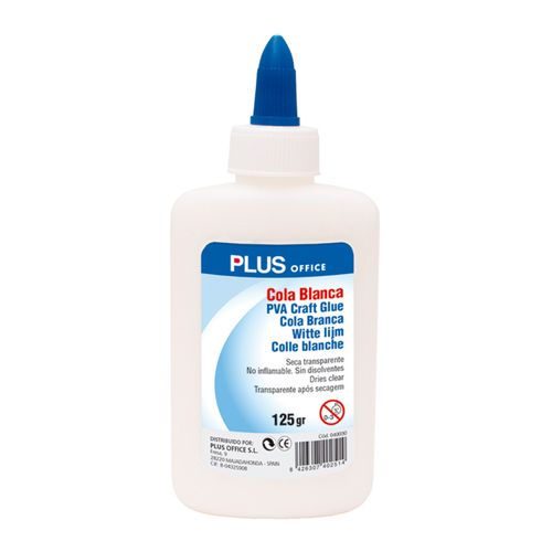 PEGAMENTO PLUS OFFICE VINILICO BLANCO BOTELLA 125 GR