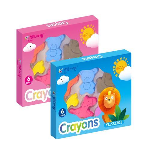 CRAYONES DE COLORES 6UND ANIMALITOS