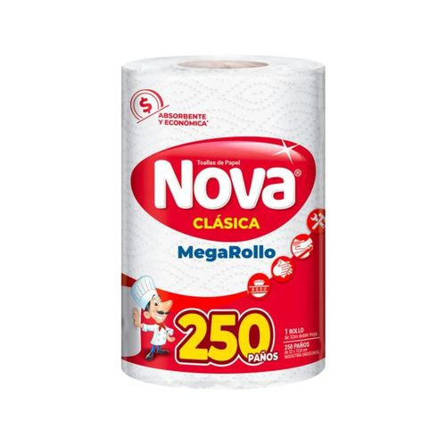 Toalla De Papel Nova Megarollo Rollo Gigante 250Un