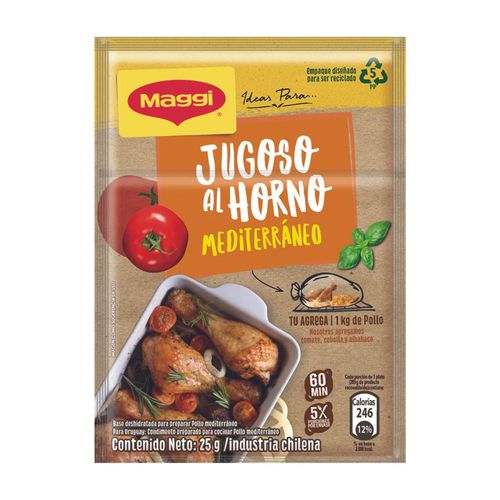 Sazonador Maggi Jugoso Al Horno Pollo Mediterraneo 25Gr