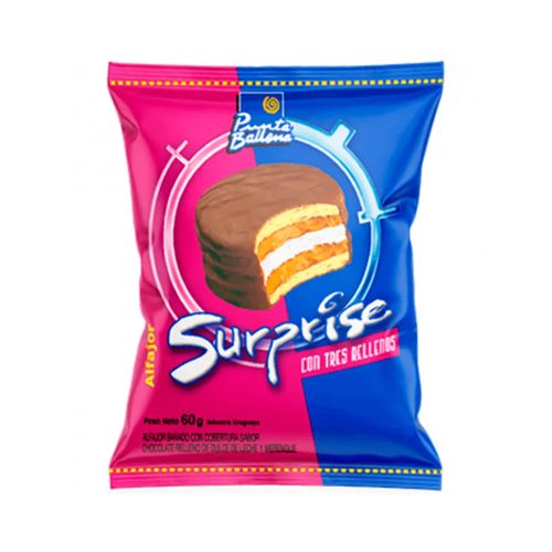 Alfajor Punta Ballena Surprise Vainilla Flowpack 60Gr