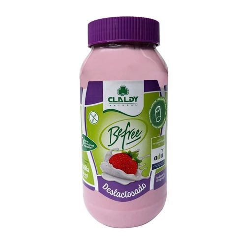 YOGUR CLALDY BEFREE DESLACTOSADO FRUTILLA FRASCO 780ML