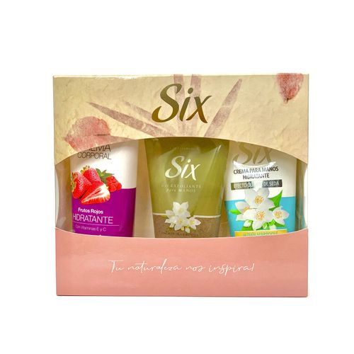 PACK SIX CREMA CORPORAL +MANOS+EXFOLIANTE MANOS