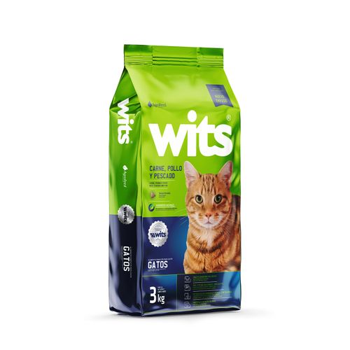 ALIMENTO WITS GATO CARNE POLLO Y PESCADO 3KG