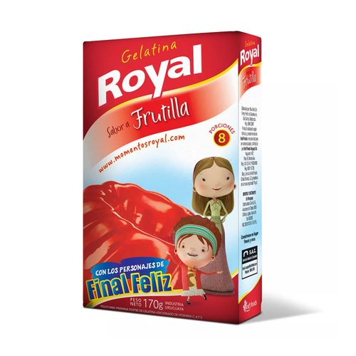 Gelatina Royal Frutilla 8 Porciones .