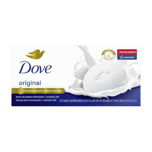 Jabon Dove Blanco 90Gr,6Un + 25% Descuento
