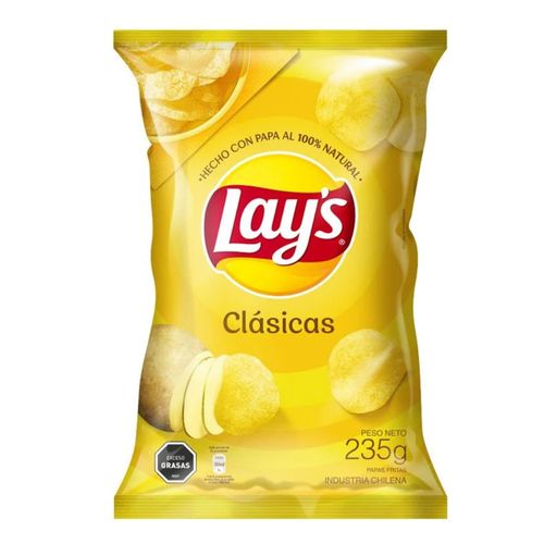 Papas Fritas Lays Clasicas 250Gr