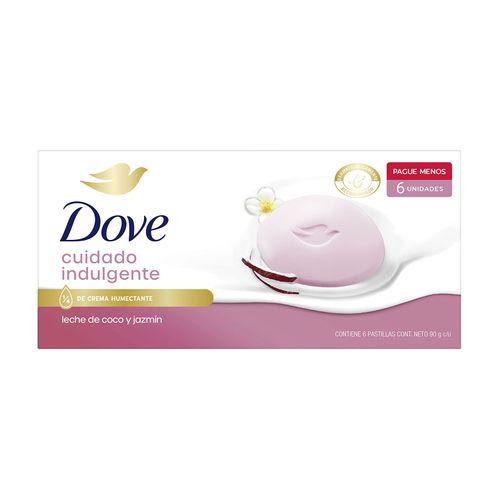 Jabon De Tocador Dove Leche De Coco 90Gr 6Un 25%Dto