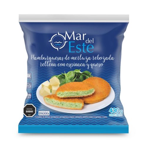 MEDALLON MAR DEL ESTE DE MERLUZA ESPINACA Y QUESO 430GR