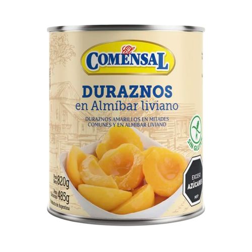 DURAZNO EL COMENSAL EN ALMIBAR 820GR