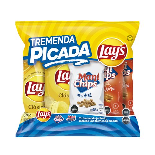 Pack Lays Tremenda Picada 700Gr