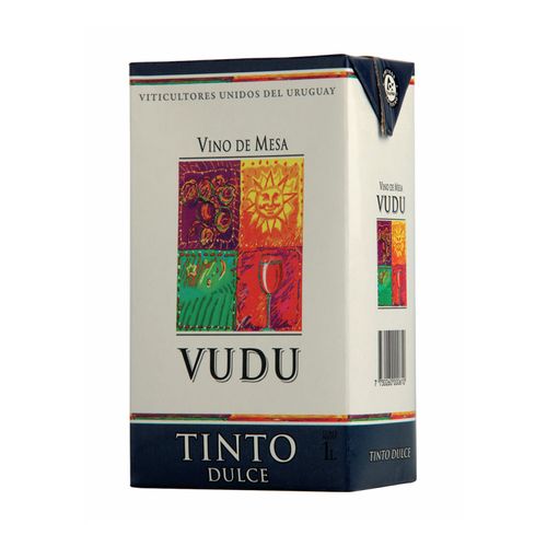 Vino Vudu Tinto Dulce Tetra 1Lt .