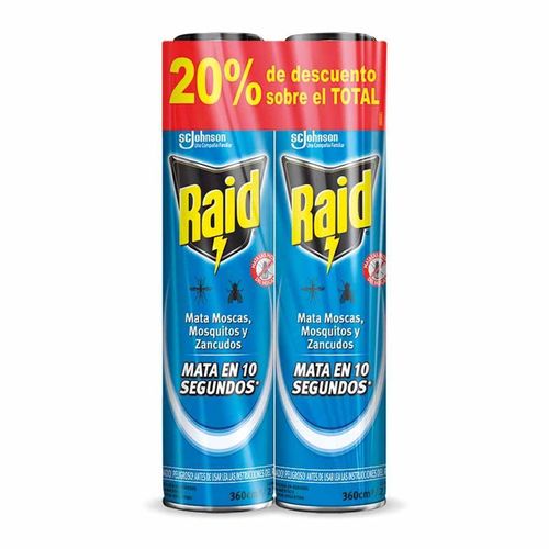 Insecticida Raid Azul 360Ml 2Un