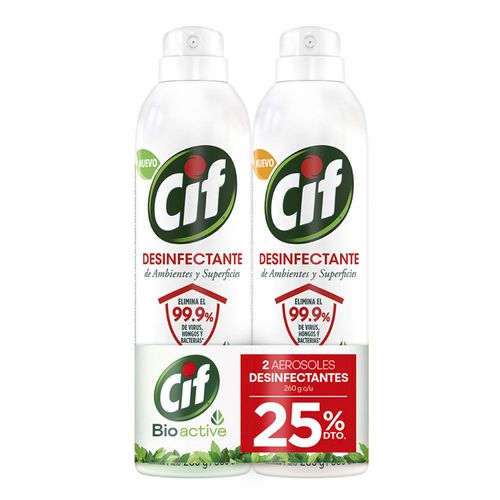 DESIFECTANTE CIF AEROSOL ORIGINAL PACK X2 260GR