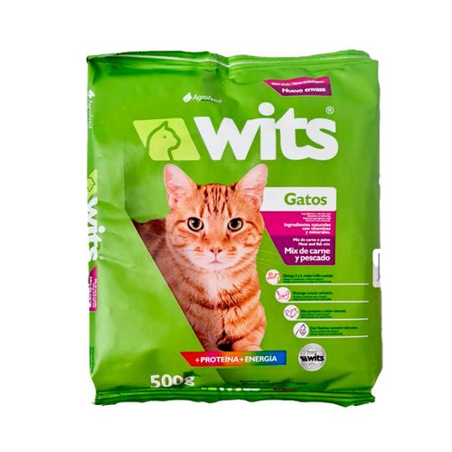 ALIMENTO WITS GATO CARNE POLLO Y PESCADO 0.5KG