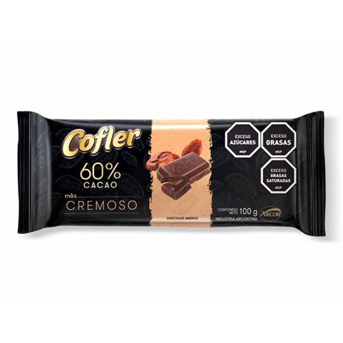 CHOCOLATE COFLER CREMOSO 60% CACAO 100GR