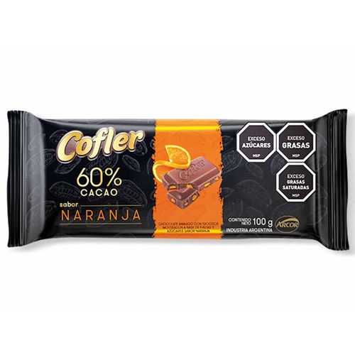 CHOCOLATE COFLER NARANJA 60% CACAO 100GR