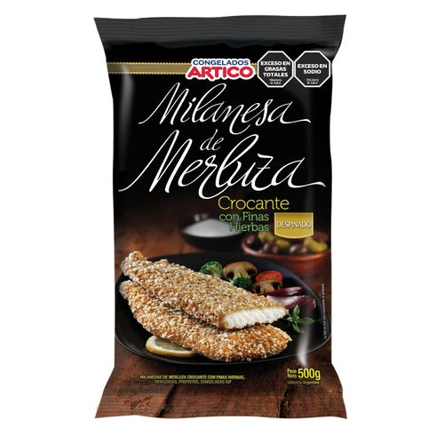MILANESA ARTICO DE MERLUZA FINAS HIERBAS SIN ESPINAS 500GR