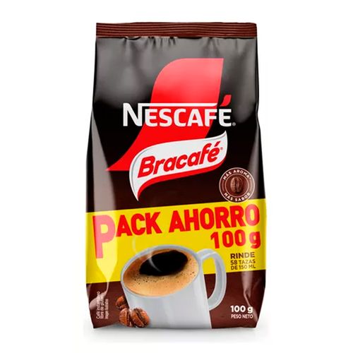 CAFE BRACAFE NESCAFE SOLUBLE DOY PACK 100GR