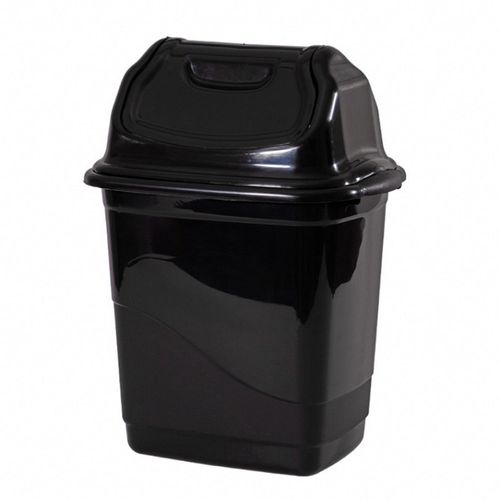 PAPELERA GIPLAS LIBG-10 NEGRA 10L TAPA BASCULANTE