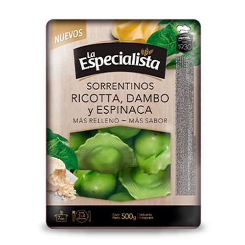 SORRENTINOS LA ESPECIALISTA RELLENO RICOTA/DAM/ESPINACA DOY