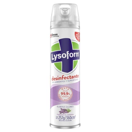 Desinfectante Lysoform Lavanda Aerosol 360Cc Elimina Olores