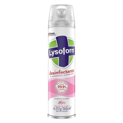 Desinfectante Lysoform Floral Aerosol 360Cc Elimina Olores
