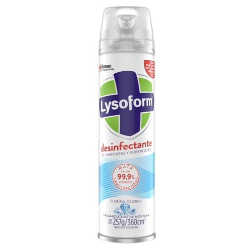 Desinfectante Lysoform Aire De Montaña Aerosol 360Cc Elimina
