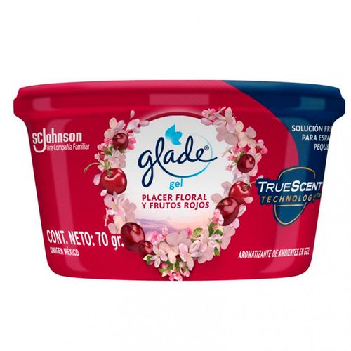 AROMATIZANTE GLADE MINIGEL PLACER FLORAL Y FRUTOS ROJOS