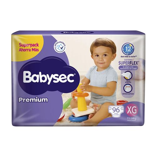Pañal Babysec Premium Super Jumbo Talle Xg 96Un