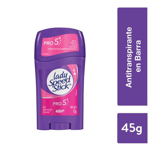 Desodorante Lady Speed Stick Pro 5 En 1 Barra 45Gr