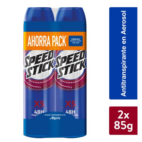 Desodorante Speed Stick X5 Aerosol Film Aluminio 2Unidades
