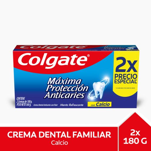 CREMA DENTAL COLGATE CALCIO 180GR 2UN