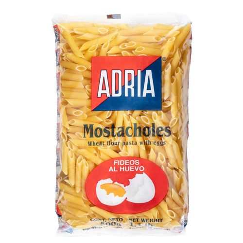 Fideos Adria Mostachol Chico 500Gr .