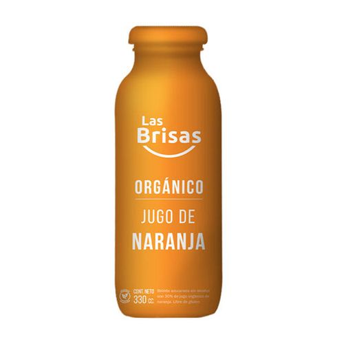 JUGO LAS BRISAS NARANJA ORGANICO BOTELLA 300CC