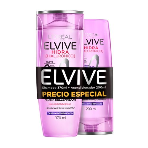 Shampoo Elvive Hialuronico 370Cc +Acondicionador Hidratante