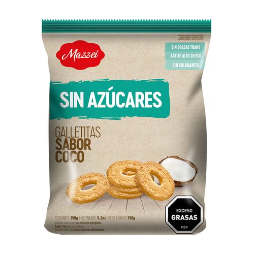 Galletas Mazzei Anillos Coco 150Gr Sin Azucar