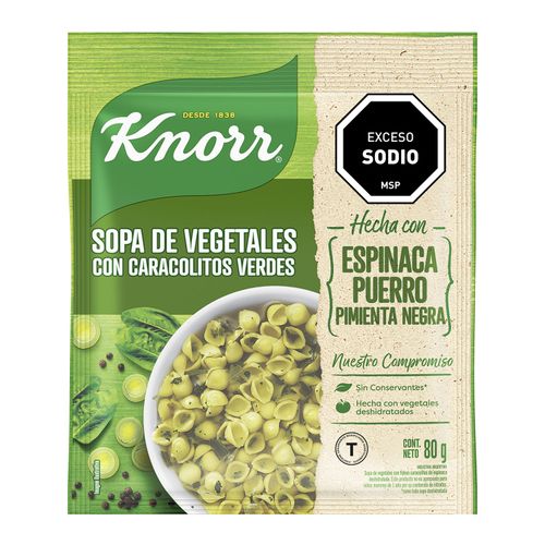 Sopa Knorr Verde Regular 80Gr Con Pasta