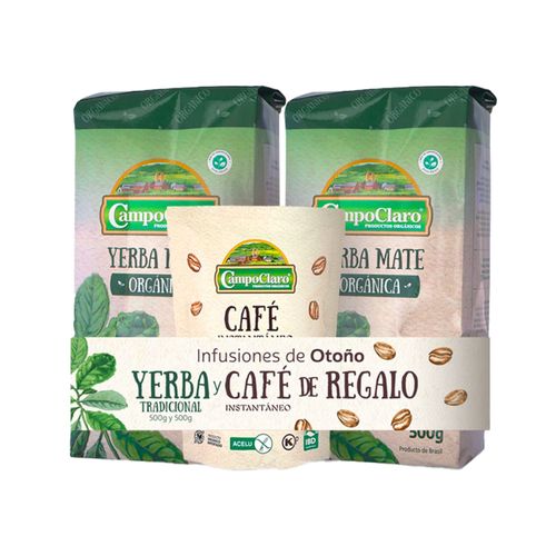 PACK YERBA CAMPO CLARO TRADICIONAL +CAFE