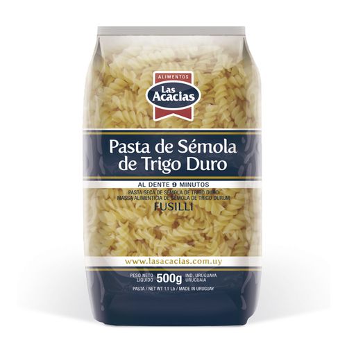 Fideos Las Acacias Semola Tirabuzon 500Gr