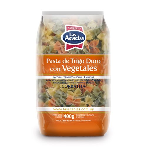 Fideos Las Acacias Vegetales Corbatita 500Gr
