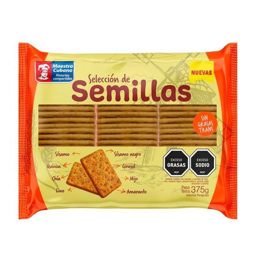 Galleta Maestro Cubano Semillas 375Gr Tripack