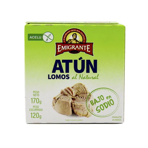 ATUN EMIGRANTE LOMITO NATURAL BAJO EN SODIO 170GR