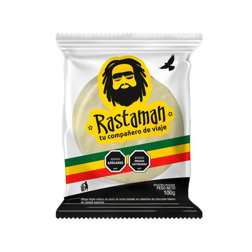 ALFAJOR RASTAMAN TRIPLE CHOCOLATE BLANCO 100GR