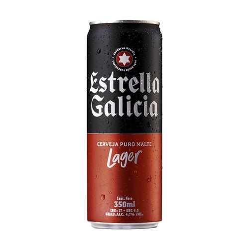 CERVEZA ESTRELLA GALICIA LAGER LATA 350ML